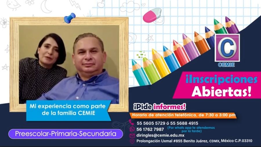 Trayectoria y experiencia educativa del colegio CEMIE en la formación integral de alumnos.